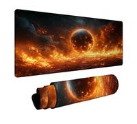 Tappetino Mouse Fiamma Tappetino Mouse xxl 100x50x0.3 cm Mouse Pad Universo con Antiscivolo Base in gomma per Copri Scrivania Pc Portatile Gaming Tastiera Wireless Regalo Uomo DBYH-2989