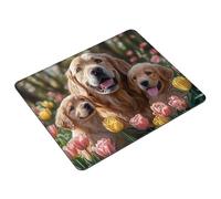Tappetino Mouse Fiore Tappetino per Mouse Piccolo 30 x 25 cm Cane Impermeabile Mousepad Gaming con Base in Gomma Antiscivolo, Bordo Cucito Mousepad per PC, Laptop, Ufficio, Casa, Regalo Uomo S0-35