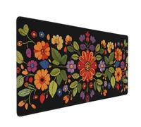 Tappetino Mouse Fiore xxl 700x300x3 mm Grande Tappetino Mouse Gaming Antiscivolo Sottomano Scrivania, Rosso Mouse pad Impermeabile e Resistente con Bordi Cuciti per Ufficio e Sala Giochi 2S-1019