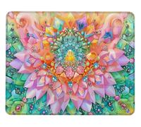 Tappetino Mouse Fiori Gaming Mouse Pad con Base Rubber in Gomma Antiscivolo Mousepad 340x280x3mm Bordo con Cuciture Impermeabile Tappetini per Mousepad, per laptop, PC, Ufficio, lavoro e Gaming X0-35