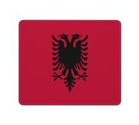 Tappetino Mouse Flag of Albania Print Mouse Pad Uso Prolungato Tappetino Scrivania Impermeabile Mousepad per Laptop Casa Computer 25X30CM