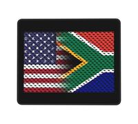 Tappetino Mouse Flag of South African And USA Mouse Pad Multifunzione Tappetino Scrivania Impermeabile Mousepad per Casa Computer Ufficio 25X30CM