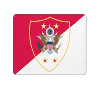 Tappetino Mouse Flag of The Major of The United States Army Print Tappetino Scrivania Durevole Mouse Pad Multifunzione Mousepad per Ufficio Computer Casa 25X30CM
