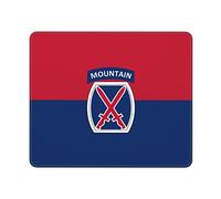 Tappetino Mouse Flag of The United States Army 10Th Mountain Division Mousepad Multifunzione Mouse Pad Impermeabile Tappetino Scrivania per Casa Computer Ufficio 25X30CM