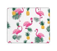 Tappetino Mouse, Flamingo And Pineapple Lavabile Mouse Pad Superficie Liscia Tappetino da Gaming per Gamers Pc Laptop 25X30cm