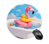 Tappetino Mouse Flamingo And Yellow Duck Mousepad | 20Cm Mousepad Antiscivolo Liscio Tappetini Mouse Per Laptop Casa Ufficio