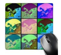 Tappetino Mouse, Floresene Elvis Collage of Nine Faces of Elvis Bordi Cuciti Tappetino per Mouse Lavabile Gaming Pad per Ufficio Tastiera Notebook 25X30cm