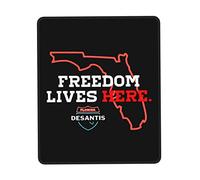 Tappetino Mouse Freedom Lives Here Florida Ron Desantis 2024 President Mousepad Durevole Tappetino Scrivania Impermeabile Mouse Pad per Casa Laptop Computer 25X30CM