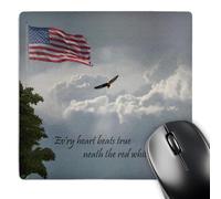 Tappetino Mouse, Freedom of The Red White & Blue Superficie Liscia Tappetino per Il Mouse da Gioco Antisfilacciamento Mousepad per Pc Ufficio Gamers 25X30cm