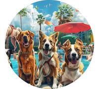 Tappetino Mouse Fun At The Amusement Park Dogs Puppy Mousemat