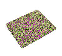 Tappetino Mouse Funky Pink Fluorescent Green Leopard Accessori Gaming Resistente agli Schizzi Mousepad Gaming Mouse Pad per Computer Essenziale per Ufficio Casa S