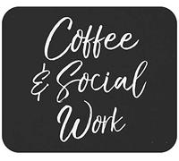 Tappetino Mouse Funny Coffee Cafe Cute Social Mousepad Multifunzione Tappetino Scrivania Durevole Mouse Pad per Casa Laptop Computer 25X30CM