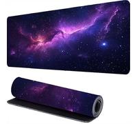 Tappetino Mouse Gaming 1000 x 400 x 3mm Il cielo stellare Tappetino Scrivania Grande, Violetta Mousepad XXL, Base in Gomma Antiscivolo, Scorrevolezza Stabile, Migliora Velocità e Precisione r-642