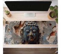 Tappetino Mouse Gaming, 1000x400x3mm Tappetino Mouse Nero, Impermeabile e Antiscivolo Mause Pad, Bordo Cucito Tppetino per Mause con Liscio Superficie, zen Mausepad per Ufficio Scrivania PjY2128 M-3