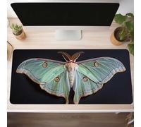 Tappetino Mouse Gaming, 1000x400x3mm Tappetino Mouse Verde, Impermeabile e Antiscivolo Mause Pad, Bordo Cucito Tppetino per Mause con Liscio Superficie, Farfalla Mausepad per Ufficio PjY3228 D-3