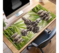 Tappetino Mouse Gaming, 1000x500x3mm Tappetino Mouse Zen, Impermeabile e Antiscivolo Mause Pad, Bordo Cucito Tappeto per Mause con Liscio Superficie, Verde Mousepad per Ufficio PjY3502 1-2