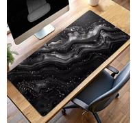 Tappetino Mouse Gaming, 100x40 cm Tappetino Mouse Nero, Impermeabile e Antiscivolo Mause Pad, Bordo Cucito Tappeto per Mause con Liscio Superficie, Astratto Mousepad per Ufficio PjY10662 C-Y