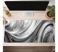 Tappetino Mouse Gaming, 120 x 60cm Tappetino Mouse Nero, Impermeabile e Antiscivolo Mause Pad, Bordo Cucito Tppetino per Mause con Liscio Superficie, Astratto Mausepad per Ufficio PjY12048 K-2