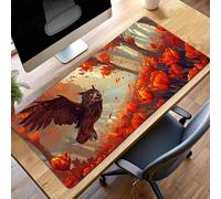 Tappetino Mouse Gaming, 1600x800x3mm Tappetino Mouse Fiore, Impermeabile e Antiscivolo Mause Pad, Bordo Cucito Tappeto per Mause con Liscio Superficie, Rosso Mousepad per Ufficio PjY6050 N-K