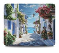 Tappetino Mouse Gaming 230x180x3mm Tappetino Mouse Architettura, Base in Gomma Antiscivolo, Superficie Liscia, Tracciamento ad Alta Velocità, Accessori Scrivania per Gamer e Ufficio, Fiore 0d-458