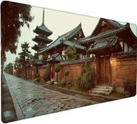 Tappetino Mouse Gaming 600x300x3mm Mouse pad Giapponese Gaming Mousepad XXL Architettura Migliora Precisione e Velocità, Tappeto Antiscivolo Impermeabile Tastiera Accessori per Pad, Regalo Q-0458