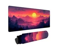 Tappetino Mouse Gaming 700 x 300 x 3mm Mouse Pad Giapponese Alba, Tappetino Gaming con Base in Gomma Antiscivolo, Ufficio Accessori Impermeabile Resistente per Lavoro, Ufficio, Regalo Uomo -TL50B8