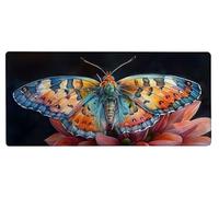 Tappetino Mouse Gaming 700x300x3mm Tappetino Gaming Farfallsa, Mousepad XXL Flower Migliora Precisione e Velocità, Mouse Pad Antiscivolo Impermeabile Tastiera Accessori per Regalo Pad, Regalo L-3W56
