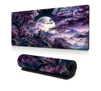 Tappetino Mouse Gaming,700x400x3mm Grande Mousepad,Keyboard Pad con Base in Gomma Antiscivolo,tappetino per mouse XXL Gioco con Bordi Cuciti per Home e Office(Paesaggio Fantasy)