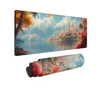 Tappetino Mouse Gaming 800 x 300 mm Mouse Pad Colore Pittura Di Paesaggio, Tappetino Gaming con Base in Gomma Antiscivolo, Ufficio Accessori Resistente per Lavoro, Ufficio, Regalo, Decorare -TL95EL