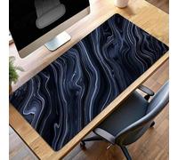 Tappetino Mouse Gaming, 80x30 cm Tappetino Mouse Astratto, Impermeabile e Antiscivolo Mause Pad, Bordo Cucito Tappeto per Mause con Liscio Superficie, Nero Mousepad per Ufficio PjY1246 G-B