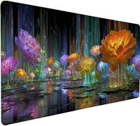 Tappetino Mouse Gaming 900x400x3mm Mouse pad Flower Gaming Mousepad XXL Fiume Migliora Precisione e Velocità, Tappeto Antiscivolo Impermeabile Tastiera Accessori per Pad PC Accessori Regalo Y-HP47