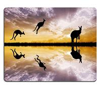 Tappetino Mouse Gaming, Animals in Australian Landscape Tappetino per Mouse Antiscivolo Mouse Pad Multifunzionale Tappetino Mouse Pad per Casa Laptop 25X30Cm