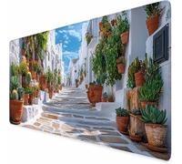 Tappetino Mouse Gaming Bianco Mouse Pad XXL Casa 150 x 80 cm, Impermeabile Tappetino Gaming con Bordi Cuciti, Base in Gomma Antiscivolo Accessori Scrivania per Studio, Laptop, Regalo Uomo -XZ66J
