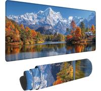 Tappetino Mouse Gaming Blu Esteso Tappetino Mouse XXL 1000x500x3 mm, Montagna Mouse Pad dal Design con Bordi Cuciti, Maggiore Precisione e Velocità Mousepad Gaming per Lavoro Gioco Ufficio, Regalo K-2