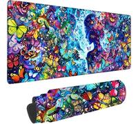 Tappetino Mouse Gaming Blu Esteso Tappetino Mouse XXL 1000x500x3 mm, Sogno Mouse Pad dal Design con Bordi Cuciti, Maggiore Precisione e Velocità Mousepad Gaming per Computer, PC, Laptop, Regalo O-9