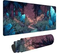 Tappetino Mouse Gaming Blu Tappetino Mouse XXL 900x300x3 mm, Cartone Animato Mousepad Accessori Gaming con Bordi Cuciti, Sottomano Scrivania Migliorare la Precisione e la Velocità per Giocatori w-2376