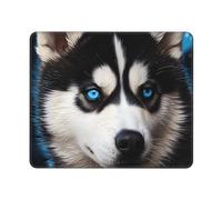 Tappetino Mouse Gaming Blue Eyed Husky Soffice Gaming Mouse Pad Durevole Mousepad per Ufficio Pc Computer 10X12In