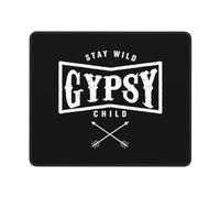 Tappetino Mouse Gaming Bohemian Boho Chic Stay Wild Gypsy Child Hippie Bordi Cuciti Tappetino Scrivania Durevole Accessori Gaming per Computer Sensori da Gioco Gaming 10X12In
