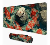 Tappetino Mouse Gaming Carpa koi Mouse Pad Gatto, Sottomano Scrivania Grande 800x400 mm Migliora la Precisione e la Velocità, Mousepad Impermeabile e Antiscivolo per PC, MacBook, Laptop 3Y-916