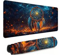 Tappetino Mouse Gaming Cielo stellato Tappetino per Mouse XXL 600 x 300 x 3 mm Grande Mousepad, Cacciatore di sogni Sottomano Scrivania Ufficio Accessori, Impermeabile e Gomma Antiscivolo C-3650