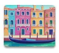 Tappetino Mouse Gaming - colore, Tappetino Mouse per Computer con Base in Gomma Antiscivolo, Migliora Precisione e Velocità, Portatile Mousepad, 29 x 24 cm, Accessori Gaming - architettura c0-121