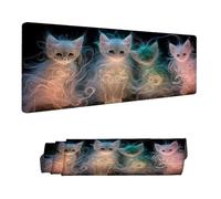 Tappetino Mouse Gaming Colore Tappetino per Mouse XXL 900 x 400 mm, Grande Sottomano Scrivania, Impermeabile e Gomma Antiscivolo, Resistente Mousepad Migliorare Precisione e Velocit, Gatto H-1866