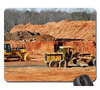 Tappetino Mouse Gaming, Construction Site Heavy Equipment Dirt Mover Tappetini per Il Mouse Antiscivolo Mouse Pad Personalizzato Tappetino da Gaming per Notebook Laptop 25X30Cm