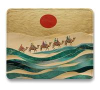 Tappetino Mouse Gaming - deserto, Tappetino Mouse per Computer con Base in Gomma Antiscivolo, Migliora Precisione e Velocità, Portatile Mousepad Piccolo, 29 x 24 cm, Accessori Gaming - cammello c0-719