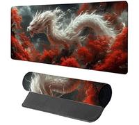 Tappetino Mouse Gaming Drago, Tappetino Scrivania 1600x800x3mm Albero, Mousepad con Bordi Cuciti, Accessori Scrivania, Desk Mat con Base in Gomma Antiscivolo, per Accessori Ufficio Computer 5-3244