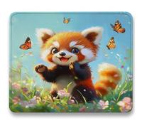 Tappetino Mouse Gaming - Farfalla, Tappetino Mouse per Computer con Base in Gomma Antiscivolo, Migliora Precisione e Velocità, Portatile Mousepad, 42 x 35 cm, Accessori Gaming - Orso rosso (3) c0-405