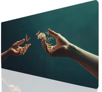 Tappetino Mouse Gaming Fiore Mouse Pad XXL 800x300mm Design Resistente, Verde Tappetino Scrivania Grande Superficie Base in Gomma, Sottomano Scrivania per Una Presa Stabile su Superfici Lisce a-1940