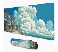 Tappetino Mouse Gaming Fumetti Mouse Pad Piccola città, Sottomano Scrivania Grande 1000x400 mm Migliora la Precisione e la Velocità, Mousepad Impermeabile e Antiscivolo per PC, MacBook, Laptop 3Y-616