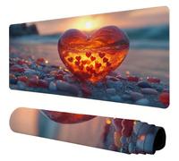 Tappetino Mouse Gaming giallo Tappetino Mouse XXL 900x400x3mm Amore Tappeto Scrivania Esteso con Bordi Cuciti Mouse Pad Impermeabile Antiscivolo Mousepad Accessori Scrivania per Ufficio e Gioco J1-58