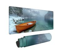 Tappetino Mouse Gaming Grande 1000 x 500 x 3MM Mouse Pad Giallo Barca, Mousepad Impermeabile, Tappetino Gaming con Bordi Cuciti Base in Gomma Antiscivolo, Mousepad per Laptop, Regalo Uomo -TL72HP